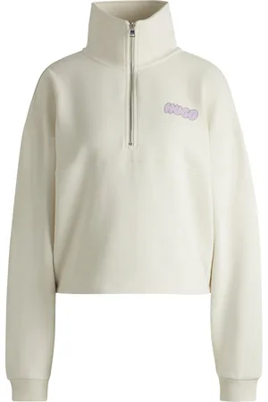 HUGO BOSS Sweatshirt van katoenen badstof met nieuwe logographics