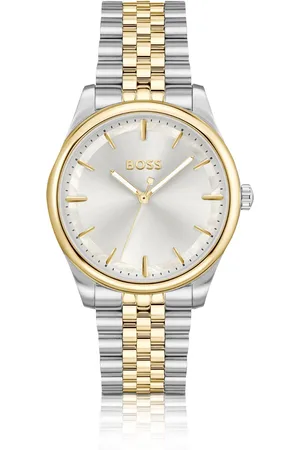 HUGO BOSS Tweekleurig horloge met inzet van parelmoer