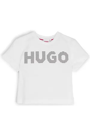 HUGO BOSS Katoenen T-shirt voor kinderen met studs logo