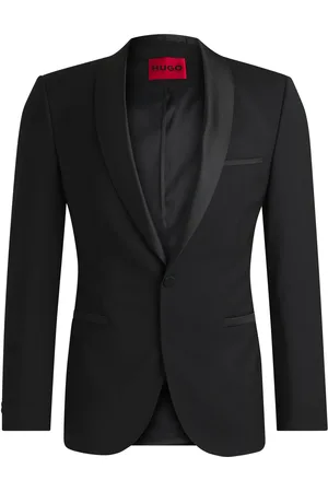 HUGO BOSS Extra slim-fit smokingjasje van een wolmix