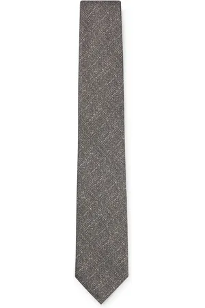 HUGO BOSS Mouliné-stropdas van Italiaanse zijden jacquard
