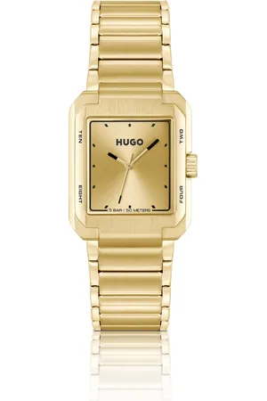 HUGO BOSS Goudkleurig horloge met geschakelde polsband