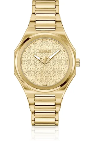 HUGO BOSS Horloge met logotextuur op de wijzerplaat