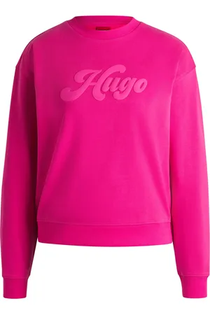 HUGO BOSS Relaxed-fit sweatshirt van een katoenmix met retrologo