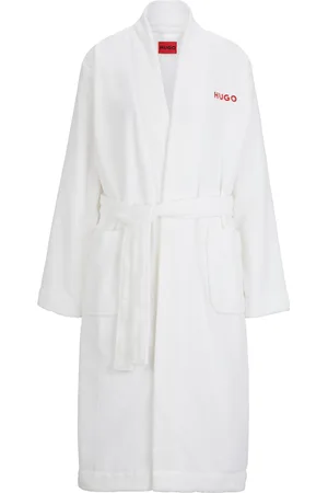 HUGO BOSS Ochtendjas van katoenen badstof met logostiksel