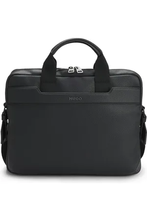 HUGO BOSS Aktetas van imitatieleer met bronzen logo