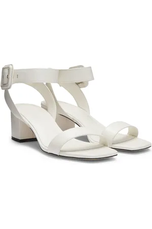 HUGO BOSS Leren sandalen met enkelbandje met gesp