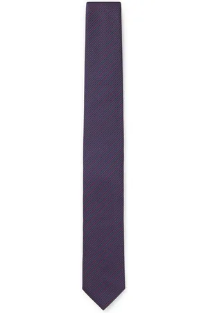 HUGO BOSS Stropdas van zijde met microstippen in jacquardweefsel