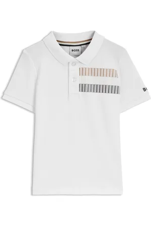HUGO BOSS Kinderpolo van stretchkatoen met kenmerkende strepen