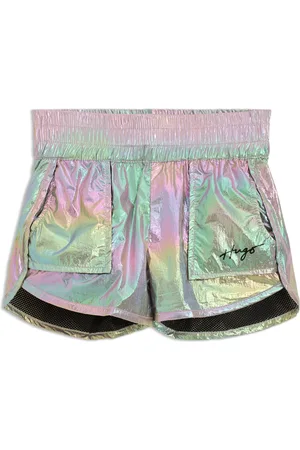 HUGO BOSS Iriserende kindershort met logoprint