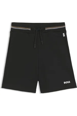 HUGO BOSS Katoenen short met gestreepte tailleband voor kinderen