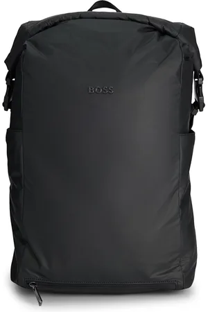 HUGO BOSS Rugtas met rolsluiting en bronzen logo