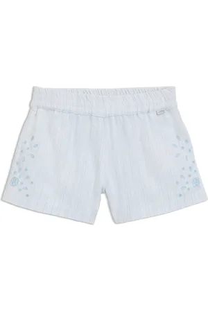 HUGO BOSS Katoenen kindershort van een katoenmix met broderie anglaise