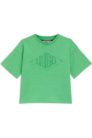 HUGO BOSS T-shirt van katoen met logo-artwork voor kinderen