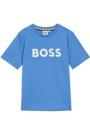 HUGO BOSS Katoenen T-shirt met logoprint voor kinderen