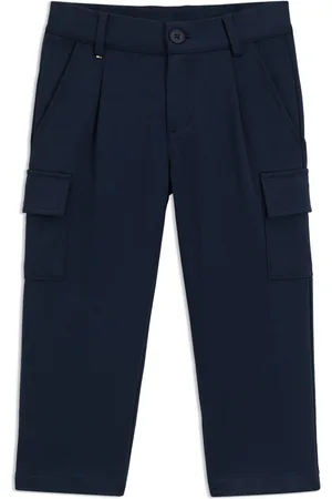 HUGO BOSS Loose-fit cargobroek van stretchmateriaal voor kinderen