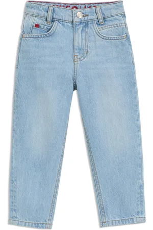 HUGO BOSS Loose-fit kinderjeans in blauw denim