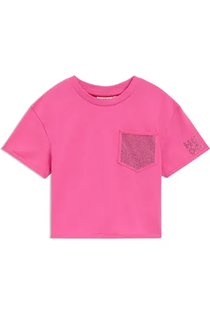 HUGO BOSS Korter T-shirt van katoen met opgezette zak voor kinderen
