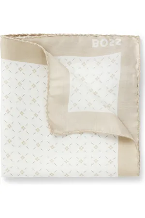 HUGO BOSS Pochet met print en logorand