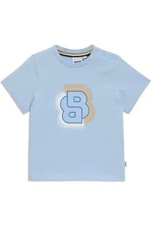 HUGO BOSS Katoenen T-shirt voor kinderen met Double B monogram