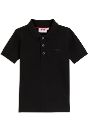 HUGO BOSS Kinderpolo van stretchkatoen met logoprint
