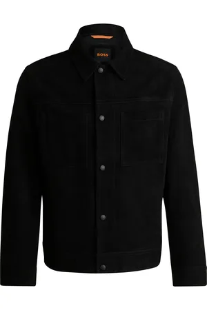 HUGO BOSS Jas in truckerstijl van suède
