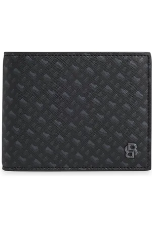 HUGO BOSS Trifold-portemonnee met monogram en Double B-detail