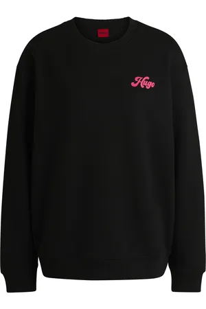HUGO BOSS Sweater van katoenen badstof met graphic artwork