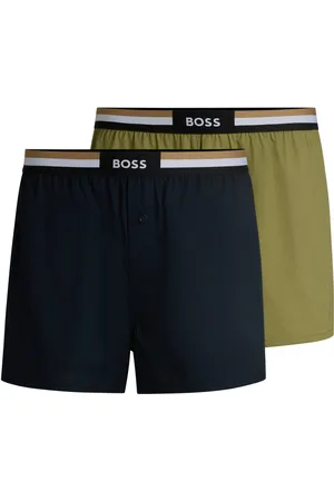 HUGO BOSS Set van twee katoenen pyjamashorts met logotailleband