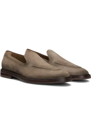 HUGO BOSS Loafers van suède met leren bies