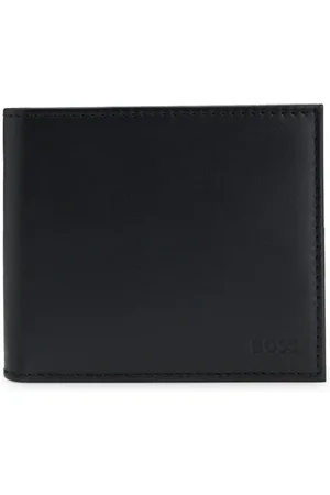 HUGO BOSS Leren portemonnee met logoletters