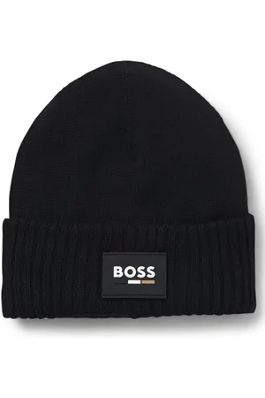 HUGO BOSS Beanie voor kinderen met siliconen logolabel