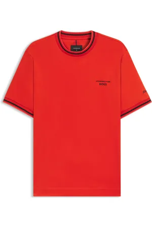 HUGO BOSS Porsche x BOSS-T-shirt van katoen met vochtregulerende afwerking