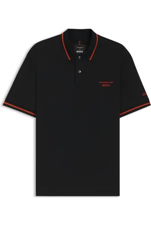 HUGO BOSS Porsche x BOSS-polo van katoen met vochtregulering
