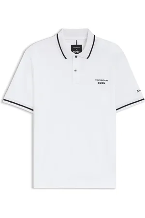 HUGO BOSS Porsche x BOSS-polo van katoen met vochtregulering