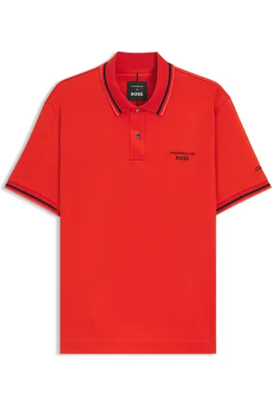 HUGO BOSS Porsche x BOSS-polo van katoen met vochtregulering