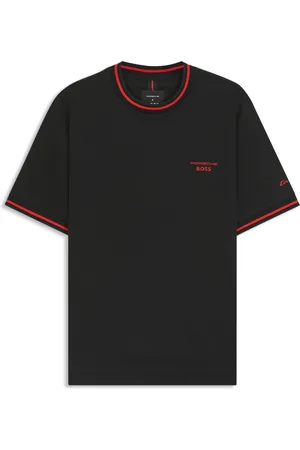 HUGO BOSS Porsche x BOSS-T-shirt van katoen met vochtregulerende afwerking