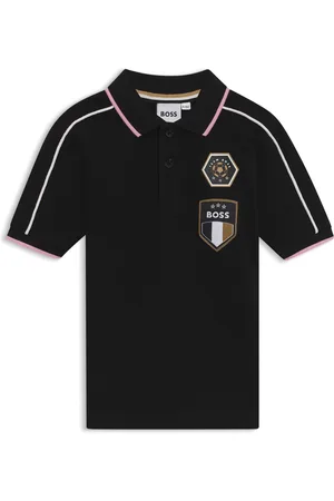 HUGO BOSS Kinderpolo van katoenpiqué met contrastdetails