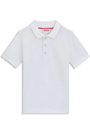 HUGO BOSS Kinderpolo van stretchkatoen met logoprint