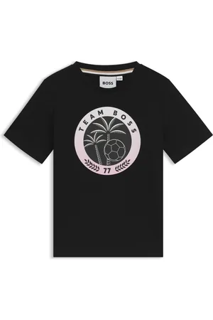 HUGO BOSS Katoenen T-shirt met creatief artwork
