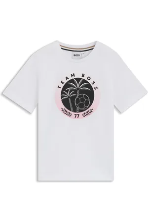 HUGO BOSS Katoenen T-shirt met creatief artwork