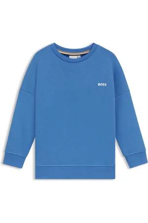 HUGO BOSS Kindersweatshirt van katoenmixfleece met contrastlogo