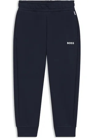 HUGO BOSS Katoenen trainingsbroek voor kinderen met logoprint