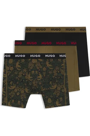 HUGO BOSS Set van drie boxershorts met logo’s van stretchkatoen