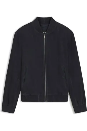 HUGO BOSS Regular-fit jas van suède