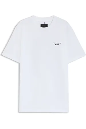 HUGO BOSS Porsche x BOSS-T-shirt van gemerceriseerde katoen met Targa-artwork