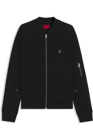 HUGO BOSS Oversized-fit jersey bomberjack van katoenmix