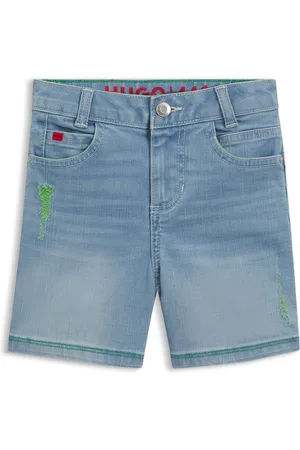 HUGO BOSS Loose-fit kindershorts van denim