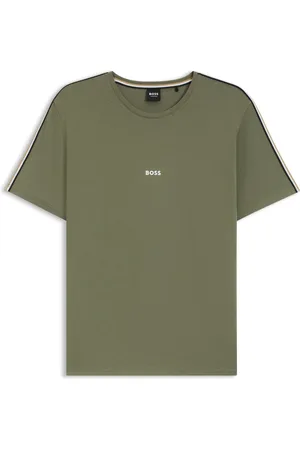 HUGO BOSS Pyjamashirt van stretchkatoen met biesjes