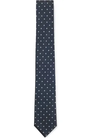 HUGO BOSS Stropdas van een zijdemix met micro-Double B-monogrammen